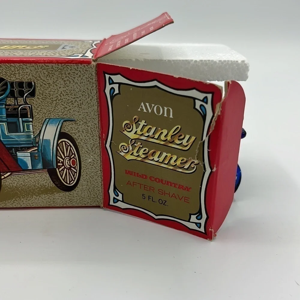 AVON STANLEY STEAMER WILD COUNTRY AFTER SHAVE DECANTER VINTAGE IN BOX